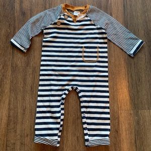 Mud pie one piece outfit, navy blue and white